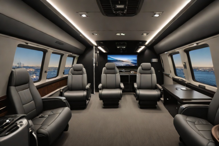Mercedes-Benz Sprinter Executive Mobile Boardroom Satellite Telemetry at Century City Executive Financial Hubs