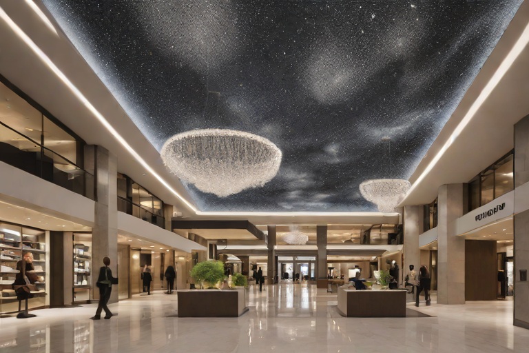 Bespoke Starlight Fiber-Optic Ceiling Luminescence & Mood Setting at Rodeo Drive VIP Shopping Pavilions