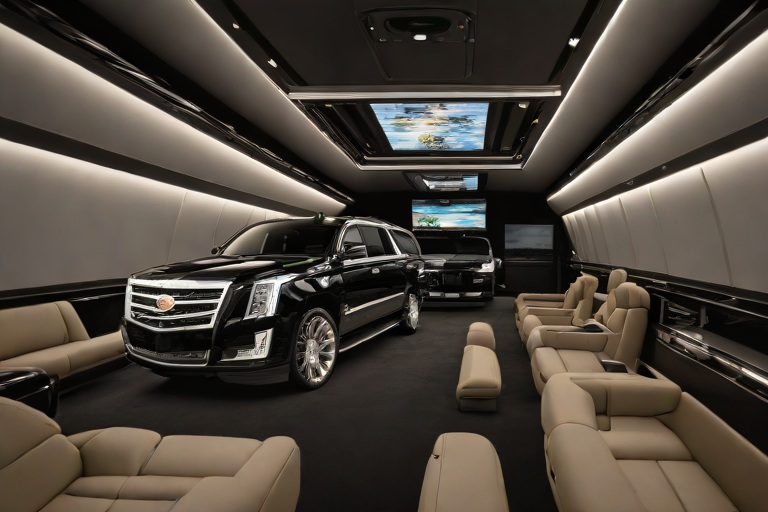 Cadillac Escalade ESV Armored Ballistic Glass & Run-Flat Tire Protocols at Hollywood Red Carpet Premiere Venues
