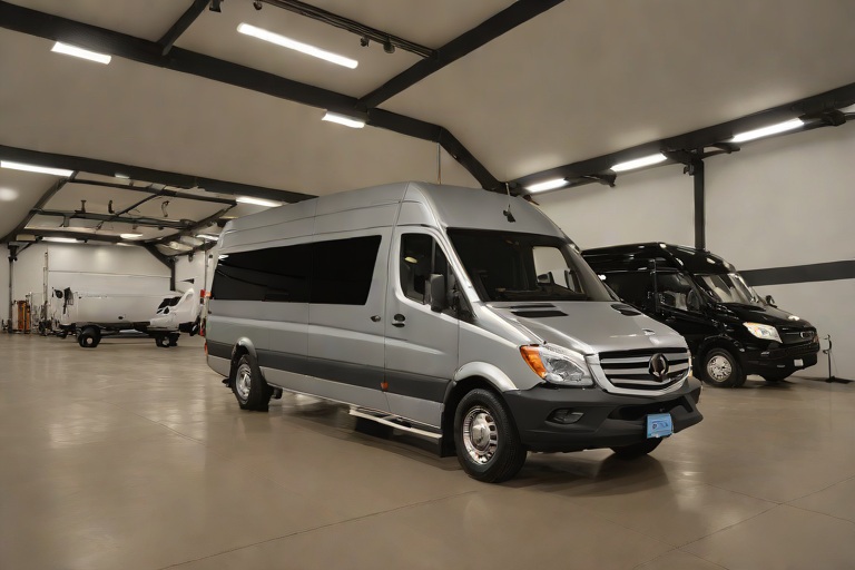 Mercedes-Benz Sprinter Executive Mobile Boardroom Satellite Telemetry at Van Nuys Private Aviation FBO Facilities (VNY)