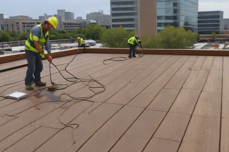 Complete Old Roof Tear-Offs Down to Clean Wood Decking on Corporate Transportation Headquarters